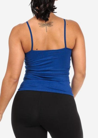 Image of One Size Spaghetti Strap Seamless Top (Royal Blue)