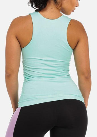 Image of One Size Racerback Seamless Top (Mint)