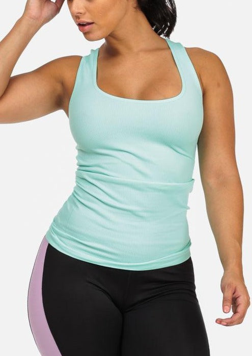 One Size Racerback Seamless Top (Mint)